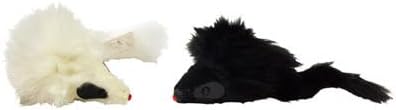 SPOT Twin Plush Mice Cat Toy- Rattle and Catnip Toy for Indoor Cats and Kittens - Classic Toy for Batting and Chasing Around - Fun Entertainment for Hours - 4.5in, 2pcs