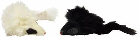 SPOT Twin Plush Mice Cat Toy- Rattle and Catnip Toy for Indoor Cats and Kittens - Classic Toy for Batting and Chasing Around - Fun Entertainment for Hours - 4.5in, 2pcs