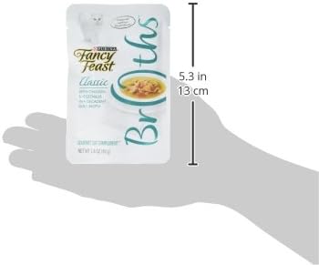 Purina Fancy Feast Lickable Wet Cat Food Broth Topper, Classic With Chicken and Vegetables - (Pack of 16) 1.4 oz. Pouches