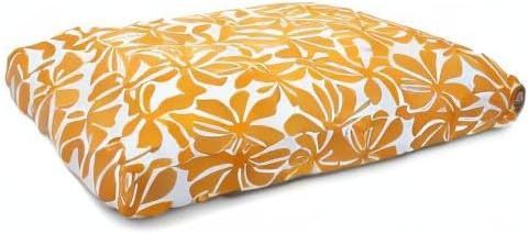 Yellow Plantation Small Rectangle Indoor Outdoor Pet Dog Bed With Removable Washable Cover By Majestic Pet Products