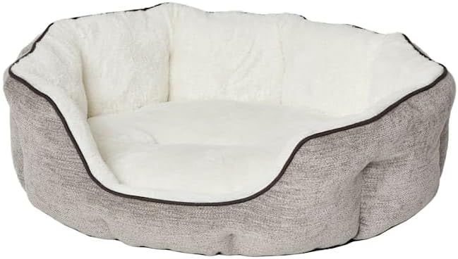 MidWest Homes for Pets Medium QuietTime Deluxe Pet Bed- Taupe/Fur, 34.1" L x 26.8" W x 11.9" Th