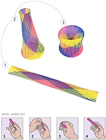 ISMARTEN Cat Spring Toys, 30 Packs Cat Tube Spring Toy Interactive Cat Toy for Indoor Cats, Plastic Spring Coils Attract Cats to Swat, Bite, Hunt(Random Color) (30 Packs)