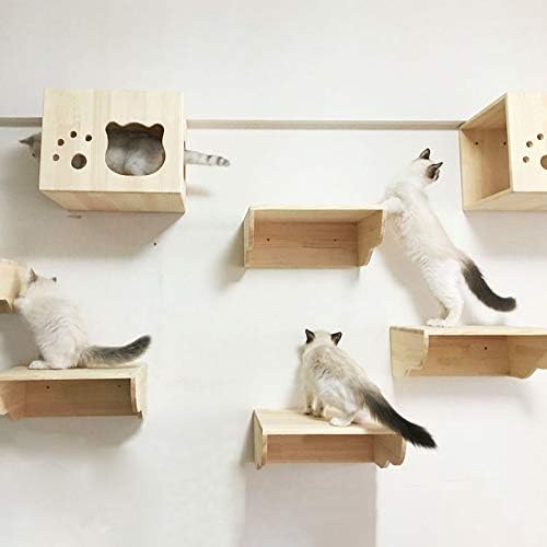 La La Pet® Wall Mounted Creative Cat Bed Capsule Cat House Cat Perch Floating Cat Shelf Cat Tree Cat Furniture (Octagon)