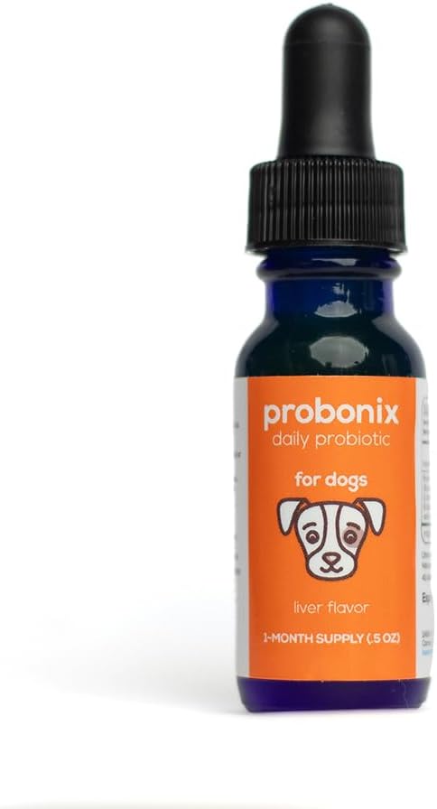 Humarian Probonix Dog Probiotic Drops - 8-Strain Probiotics for Dogs to Support Gut Health, Dental Health and More - 45 Billion CFUs - 30-Day Supply - Liver Flavor