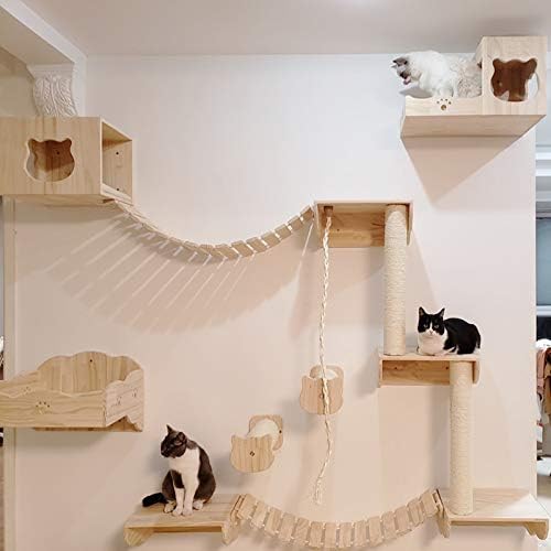 La La Pet® Wall Mounted Creative Cat Bed Capsule Cat House Cat Perch Floating Cat Shelf Cat Tree Cat Furniture (Head)