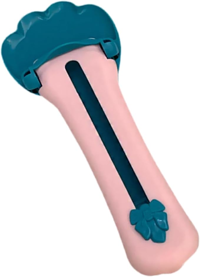Cat Claw Shaped Cat Strip Squeeze Spoon, Delectables Lickable Cat Treats Spoon, Wet Treat Cat Feeder Spoon Treat Squeeze Spoon for Lickable Wet Cat Treats Liquid Snack Feeding (Blue+Pink)