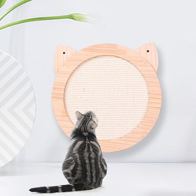 La La Pet® Wall Mounted Cat Bed Wooden Floating Cat Shelf Capsule Cat House Cat Perch Cat Steps Cat Ladder Cat Tree Cat Furniture Cat Lounger Cat Climber (Scratcher with Suctions Cups)