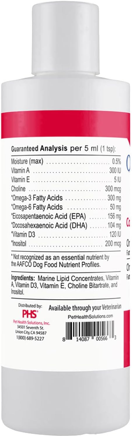 Omega-Caps Extra Strength Liquid for Cats & Dogs. Vet Formulated for Healthy Radiant Skin & Coat, Reduces Excess Shedding. Contains EPA, DHA, & Omega 3 for Joint, Heart & Immune System Support. 16 OZ.