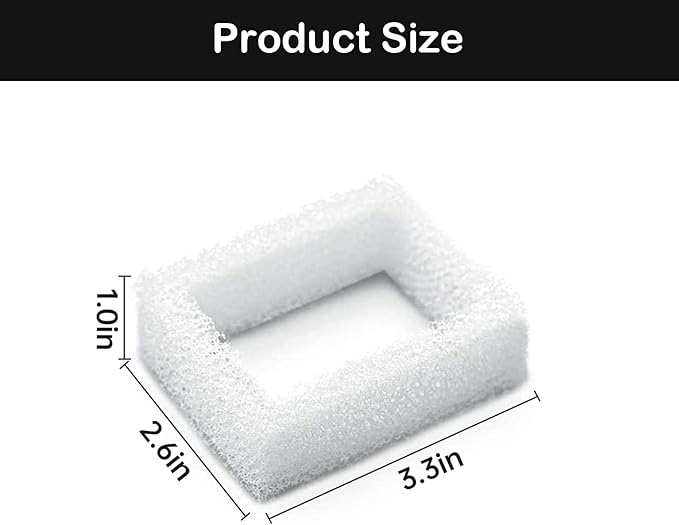 Cat water fountain pre-filter sponge 8 pack for ceramic cat fountain and stainless steel pet water fountain