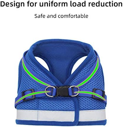Comfort Step-in Cat Dog Harness and Leash Set for Puppies Cats Kitty Escape Proof Pet Vest Harnesses for Small Animals Rabbit/Mouse/Cats (L:5-7KG, Red)
