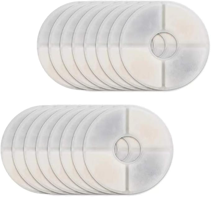 Wonder Creature Cat Water Fountain Filter Round, 16 Filters Pack, Compatible with Most Cat Fountain and Pet Water Fountain, Activated Carbon Filter