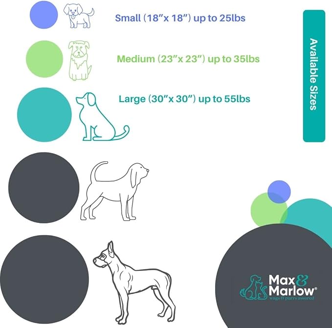 Max & Marlow Long Lush Faux-Fur, Anti-Anxiety Cuddler, Donut Dog & Cat Bed, Non Slip Bottom, Medium, Navy