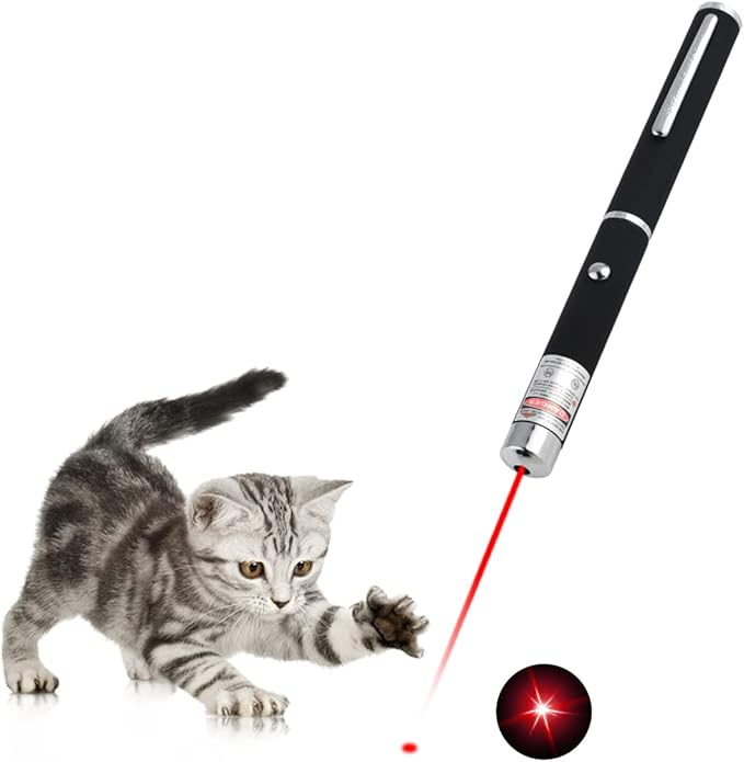 Laser Pointer Cat Toys Red Laser Presentation Remotes for Indoor Classroom Interactive Teaching (Red, Without Battery 1 Pack)
