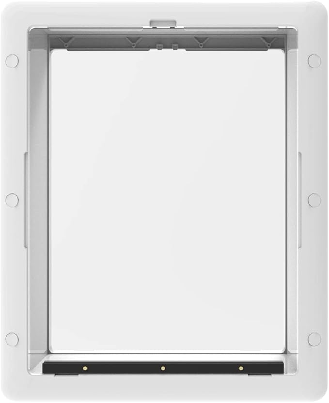 Essential Pet Door for Screens, Doors and Walls up to 2.17" Thick, for Dogs and Cats up to 11 lbs, Small, White