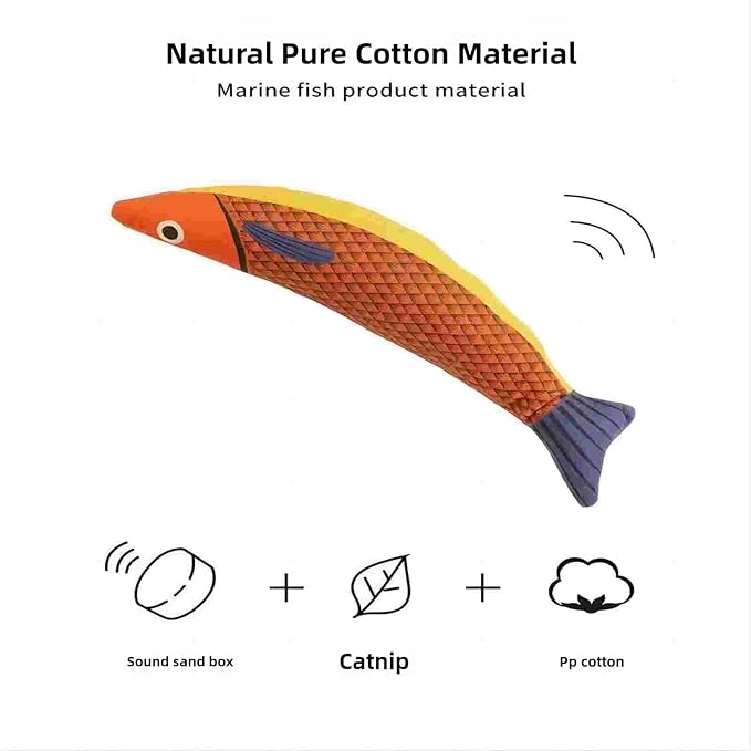 WZDAXMC-Cat Toys Catnip Toys for Cats Cat Toys for Indoor Cats Interactive Cat Toy Catnip Toys Kitten Toys Cat Toys for Bored Indoor Adult Cats (Orange)