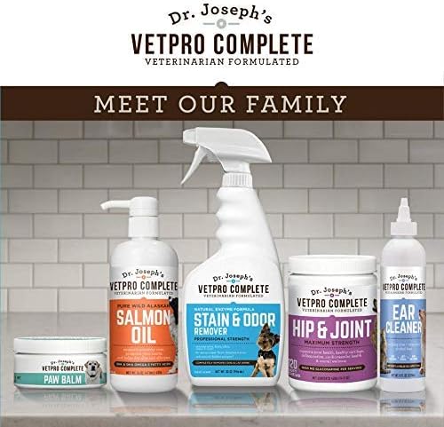 VetPro Complete Dr. Joseph's Dog Hip and Joint Supplement, 60 Count, Pain and Inflammation Relief Chews with Glucosamine, Chondroitin, MSM, Turmeric, Vitamin C, Omega 3