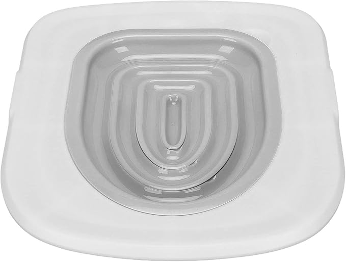ZJchao Cat Toilet Training System, Cat Potty Toilet Training Universal Reusable Cat Toilet Trainer for Pet Cleaning Pet Supply Help Trains Your Cat Litter Tray (White Tray, 1 Gray Inner Support)