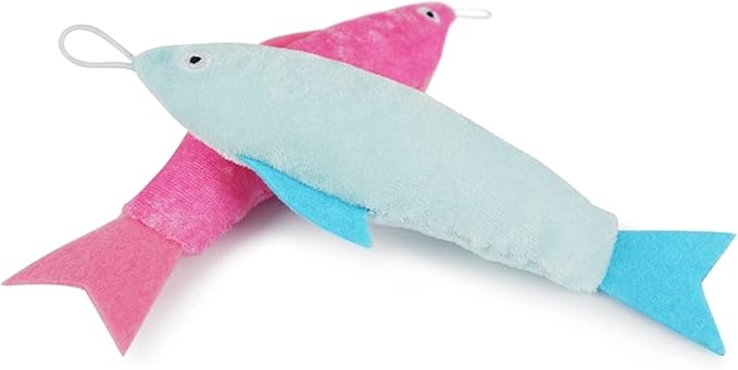 Catnip Matatabi Toys for Cats & Kittens,Cat Toys for Indoor Cats,Cat Kicker Toy(Fish*2)