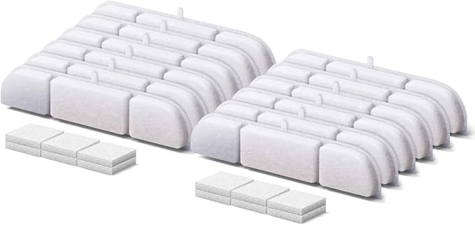 DownyPaws 12 Packs Replacement Filters for Battery Operated Cat Water Fountain DPWFP6 Fursink, 6 Months Set of Replacement Filters