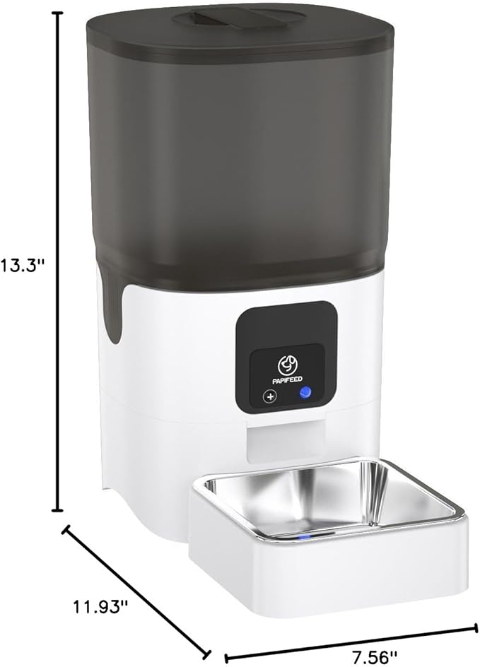 Smart Automatic Cat Feeders: WiFi Pet Feeder with APP Control for Remote Feeding, Detachable for Easy Clean, Automatic Cat Food Dispenser with Alexa,1-30 Meals Per Day for Dog (6L/25Cup)