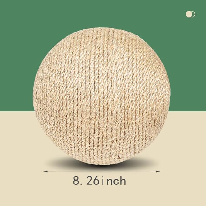 Cat Scratching Ball,Cat Ball for Interactive Enrichment and Play, Cat Scratching BallHeavy Duty Hemp Rope Toy,Cat Tree Replacement (Ball Brid)