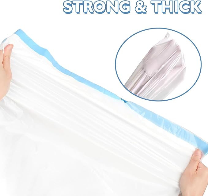 100 Count Self-Cleaning Cat Litter Box Liners Compatible With Automatic Cat Litter Box, Drawstring Heavy Duty Cat Litter Receptacles Bags Replacement Trash Bag -19" x 18"
