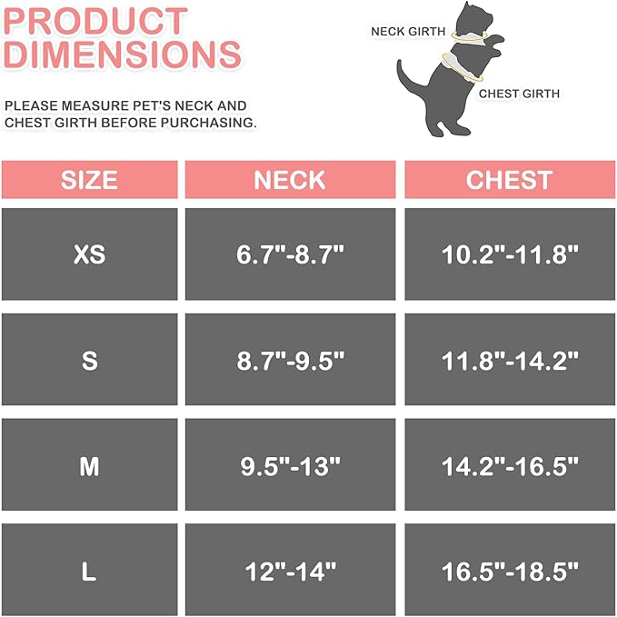 MoNiBloom Soft Cat Harness for Walking Escape Proof and Travel, Kitten Adjustable Breathable Vest Harness - Pink, XS