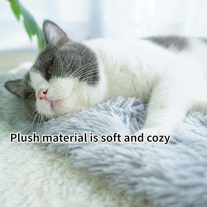 Cat Beds Small Dog Bed, Self Warming Cat Dog Mat Washable Warm Fluffy Pet Pad Calming Cushion Soft Kitty Bed for Indoor Outdoor Crate Pets Cat Small Dog Sleeping (Grey)