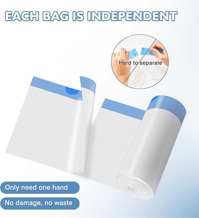 100 Count Self-Cleaning Cat Litter Box Liners Compatible With MW-SC01/MW-SC02/MW-LR01 Automatic Cat Litter Box, Drawstring Heavy Duty Cat Litter Receptacles Bags Replacement Trash Bag -18" x 12.6"