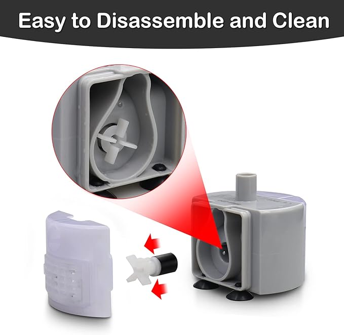 SMA-800 Submersible Motor, Cat Fountain Pump Replacement for Stainless Steel Pet Water Dispenser