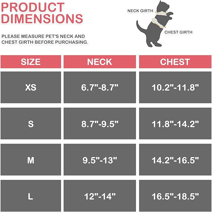MoNiBloom Soft Cat Harness for Walking Escape Proof and Travel, Kitten Adjustable Breathable Vest Harness - Red, M