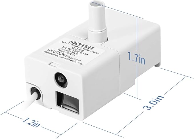 Veken Replacement Pump for 67oz, 95oz and 135oz Pet Fountain Cat Water Fountain Dog Water Fountain Ultra Quiet Long Lifespan Water Pump, USB Cable, LED Lights