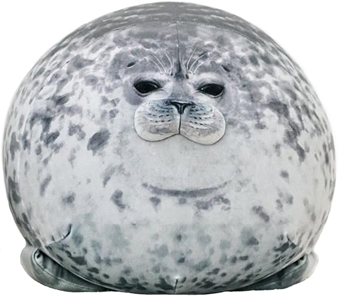 16 inch Cute Seal Plush Pillow: Soft Stuffed Animal Toy,Chubby Blob Seal Plushie for Boys Girls, Room Decor Hugging Pillow for Bed and Sofa Chair, Kids Gifts for Birthday,Valentine,Christmas