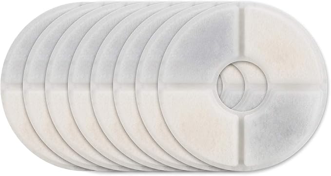 Wonder Creature Cat Water Fountain Replacement Filter, 8 Filters Pack, Compatible with Most Cat Fountain and Pet Water Fountain, Activated Carbon Filter