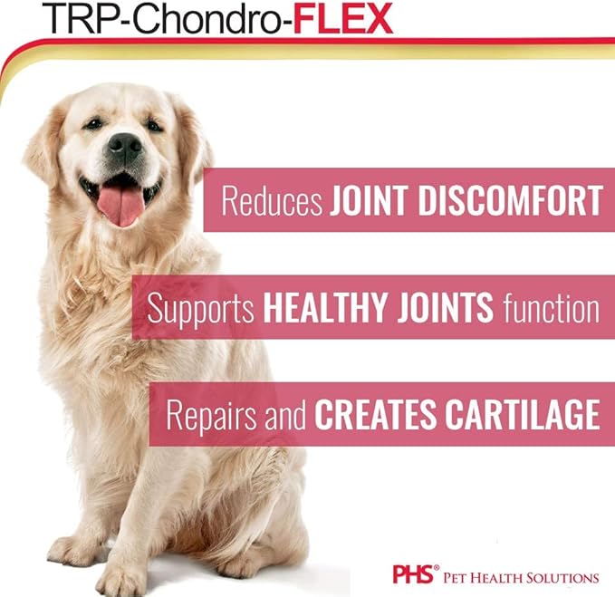 PHS TRP-Chondro-Flex Joint Support Supplement for Dogs - Glucosamine, MSM, Chondroitin - Hip and Joint Pain Relief and Support - Made in USA - 120 Soft Chews