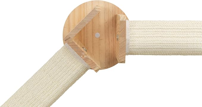 TRIXIE Wall Set 4, Indoor Wall Mounted Cat Scratching Posts for Elevated Fun, Lounger, Scratcher, Perch, Natural