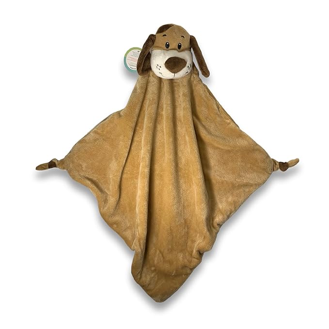 Security Blanket - 18" Tall Soft Fleece Blanky for Boys & Girls - Soothing Baby Blanket With Plush Stuffed Animal Puppy Dog