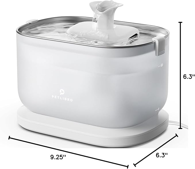 PETLIBRO Cat Water Fountain with Wireless Pump, 2.5L/84oz Pet Water Fountain for Cats Indoor Stainless Steel, Cat Water Dispenser with Two Flow Modes, Cat Fountain for Drinking Easy Clean, BPA-Free