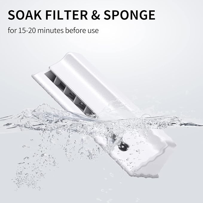 uahpet Stainless Steel Cat Water Fountain Replacement Filters 6 Pack with 8 Filter Sponges (water dispenser is not included), Compatible with uahpet Stainless Steel Pet Fountain (basic version)