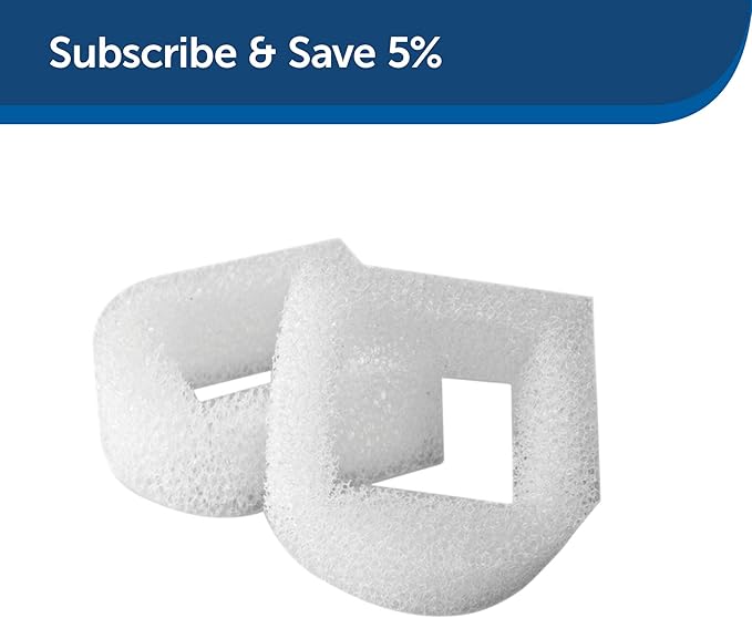 PetSafe Drinkwell Replacement Foam Filters - Compatible with PetSafe Ceramic and Stainless Steel Pet Fountains for Water Dispensers, 2 Pack (PAC00-13711)