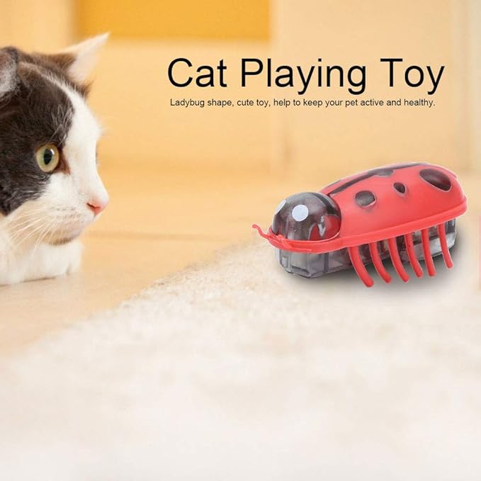 Zerodis Cat Interactive Toys, 7Pcs Mini Cute Cat Playing Toy Electric Funny Interactive Toy with Battery for Cats Kitten Training Playing Chewing