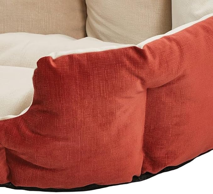 Midwest Homes for Pets QuietTime Deluxe Tulip Nesting Pet Bed, Russet/Tan, Medium