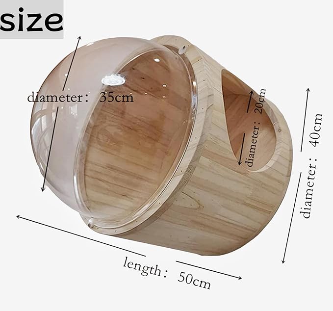 Wall-Mounted Cat Bed Furniture Round Space Capsule Acrylic Cat Perch Steps Cat Wooden Shelf Cat Lover Gift Cat Tree Tower-Classic Style-2