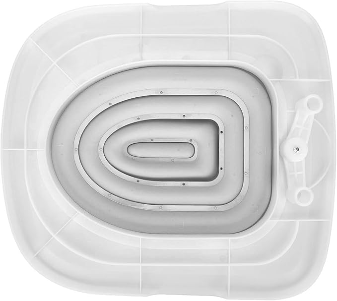 ZJchao Cat Toilet Training System, Cat Potty Toilet Training Universal Reusable Cat Toilet Trainer for Pet Cleaning Pet Supply Help Trains Your Cat Litter Tray (White Tray, 1 Gray Inner Support)