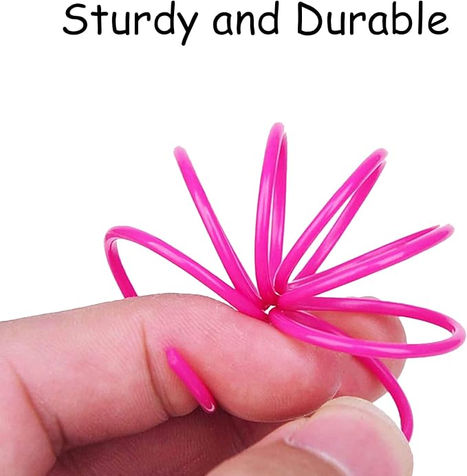 40 Pack Cat Spring Toys, Durable Plastic Coils for Indoor Active - Colorful 1 Inch Spirals Spring Fitness Play for Cat Kitten Pets (multicolor-40Pack)