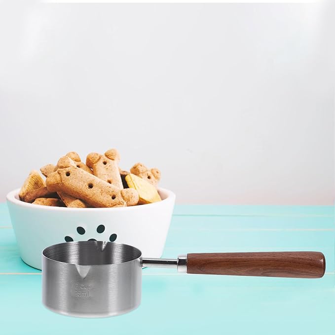 Milisten Dog-Cat Food-Scoop: 1-Cup capacity Measuring Cup with Wooden Handle, Pet Food Scoop for Dog, Cat, Ferret and Rabbit Pet Food