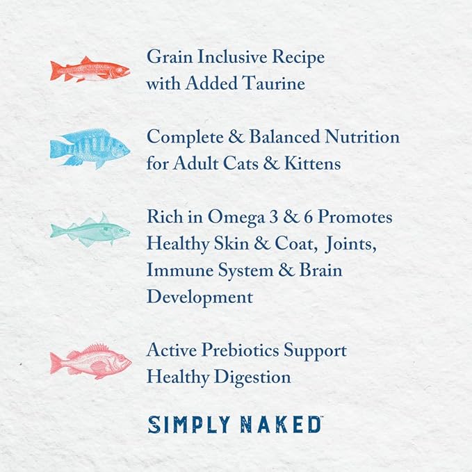 Wild Acadian Redfish Cat Food | No Chicken or Other Animal by-Products | Rich in Omega 3 & 6 Fatty Acids | Sustainably Sourced Wild Caught Fish | Made in The USA | 4lb Bag