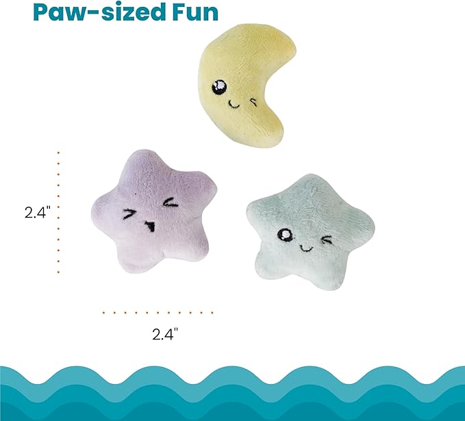 Catstages Toss 'N Twinkle Catnip Cat Toys - 3 Pack