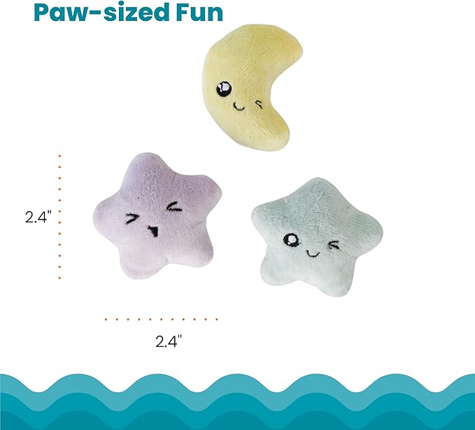 Catstages Toss 'N Twinkle Catnip Cat Toys - 3 Pack