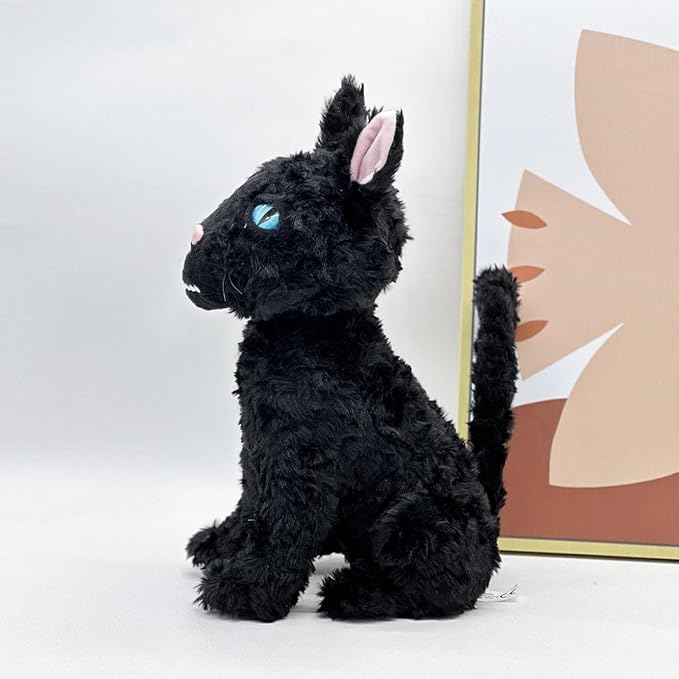 11.8 inches Coraliness Cat Plush Toy, The Cat Monster Stuffed Animal Pillow Doll, Black Cat Plushes for Fans Boys and Girls